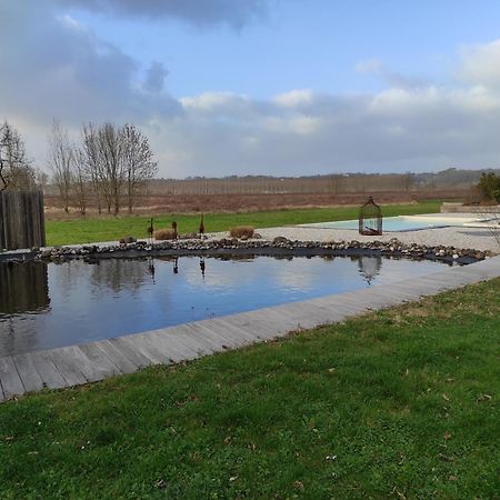 Grand Gite Avec Piscine Maison Port Valade Tabanac Esterno foto